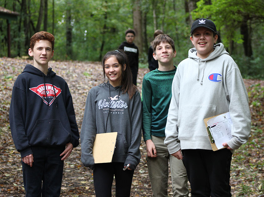 Former Shorewood Intermediate School 7th graders participating in the annual Outdoor Education Experience at Camp Whitcomb-Mason.