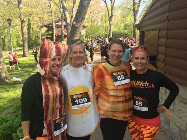 bRUNch 5k mascots.