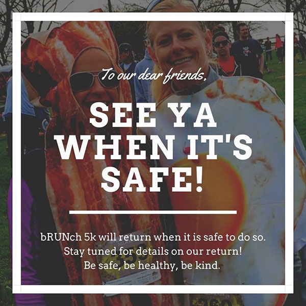 bRUNch 5k See ya when it's safe postcard.
