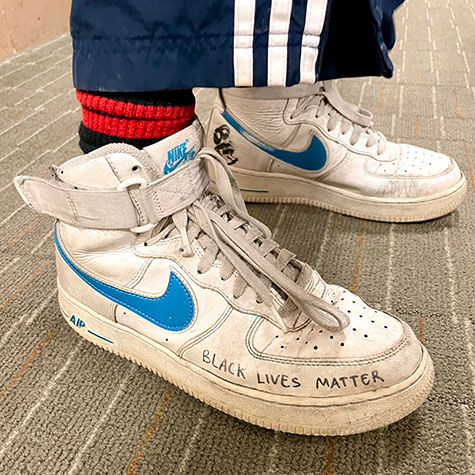 Alemitu Caldart walks the talk with her sneakers.