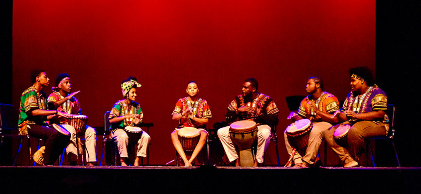 Youth Rising Up Black History Month Performance Pre-Pandemic.