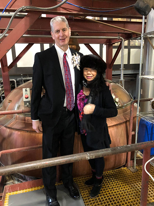 Russ and May Klisch at Lakefront Brewery.